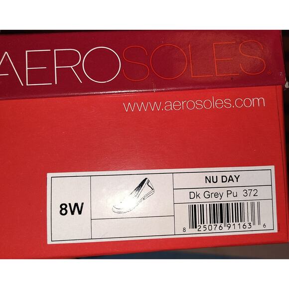 Aerosoles Nu Day Faux Croc Gray Loafers sz 8w - Picture 3 of 3